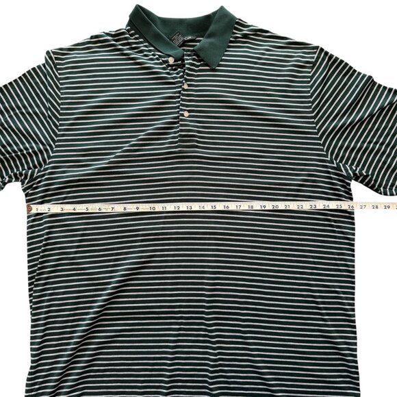 Vintage Style Brooks Brothers Country Club Knit Polo Green White‎ Stripe XL - Picture 3 of 7